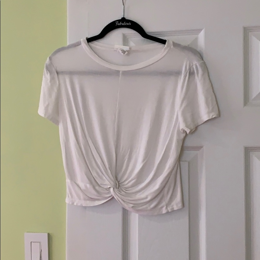 Tie front crop top